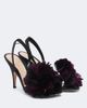 Gianvito Rossi Gianvito Rossi Floral-appliqué satin slingback sandals - 1