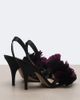Gianvito Rossi Gianvito Rossi Floral-appliqué satin slingback sandals - 3