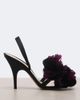Gianvito Rossi Gianvito Rossi Floral-appliqué satin slingback sandals - 5
