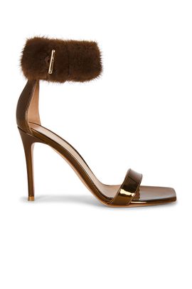 Gianvito Rossi Gianvito Rossi Fur Ankle Strap Sandal