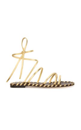 Gianvito Rossi Gianvito Rossi Gianvito Rossi Zaira 05 Metallic Leather Sandals
