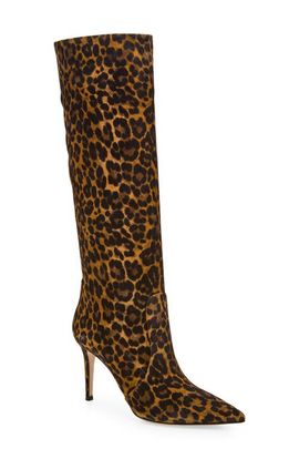 Gianvito Rossi Gianvito Rossi Hansen Leopard Print Pointed Toe Suede Over the Knee Boot