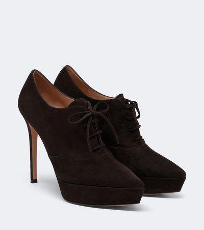 Gianvito Rossi Gianvito Rossi Lace-up suede platform pumps