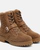 Gianvito Rossi Gianvito Rossi Leather-trimmed shearling lace-up boots - 1