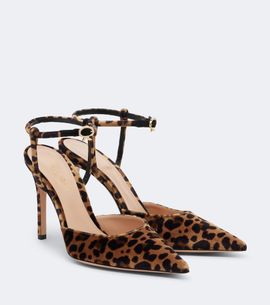 Gianvito Rossi Gianvito Rossi Leopard-print velvet slingback pumps