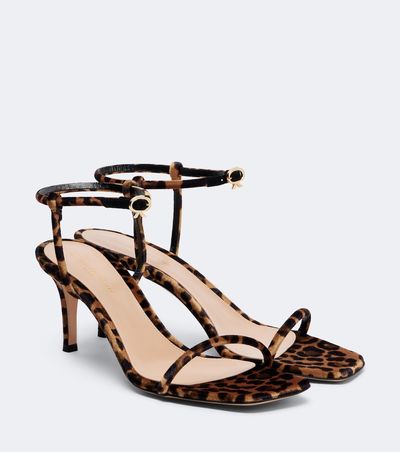 Gianvito Rossi Gianvito Rossi Leopard print velvet sandals
