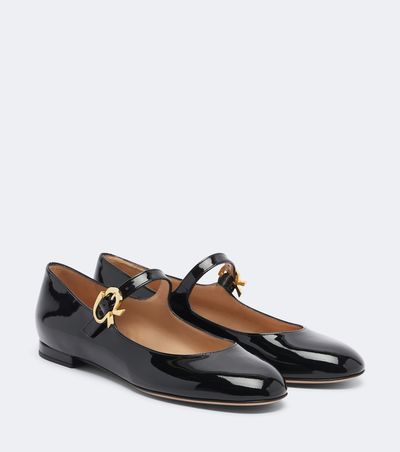 Gianvito Rossi Gianvito Rossi Mary Ribbon patent leather Mary Jane flats
