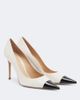 Gianvito Rossi Gianvito Rossi Patent leather-trimmed leather pumps - 1