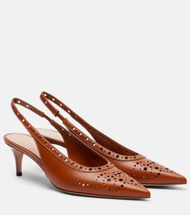 Gianvito Rossi Gianvito Rossi Perforated leather slingback pumps