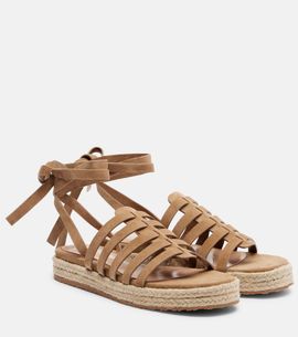 Gianvito Rossi Gianvito Rossi Pompei suede espadrille sandals