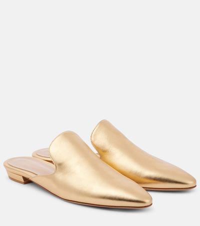 Gianvito Rossi Gianvito Rossi Raja metallic leather mules