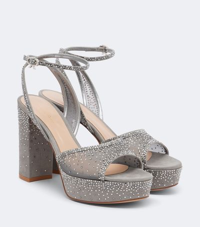 Gianvito Rossi Gianvito Rossi Rania embellished organza platform sandals