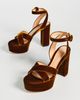 Gianvito Rossi Gianvito Rossi Sabrina Velluto Heels Brown - 5