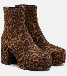 Gianvito Rossi Gianvito Rossi Sally leopard-print suede ankle boots
