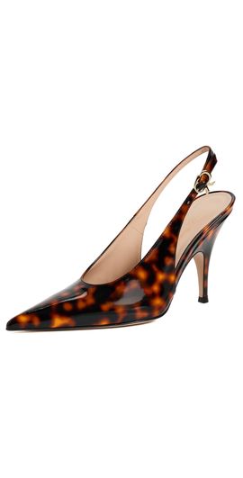 Gianvito Rossi Gianvito Rossi Sofia Nuit Sling Heels Turtle Print