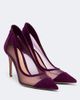 Gianvito Rossi Gianvito Rossi Suede-trimmed mesh pumps - 1