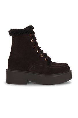 Gianvito Rossi Gianvito Rossi Suede & Fur Combat Boot