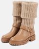 Gianvito Rossi Gianvito Rossi Thurso leather-trimmed biker boots - 4