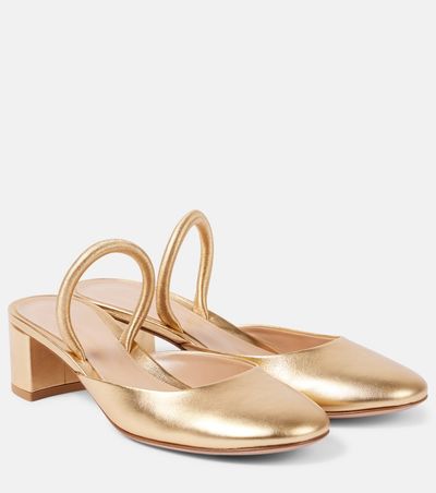 Gianvito Rossi Gianvito Rossi Tivoli 45 metallic leather mules