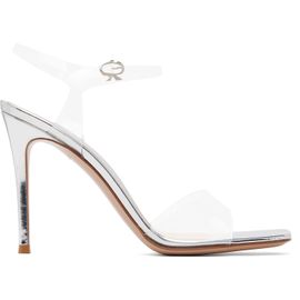 Gianvito Rossi Gianvito Rossi Transparent & Silver Cher Heeled Sandals