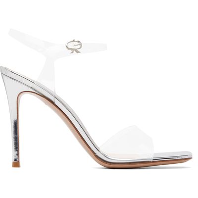 Gianvito Rossi Gianvito Rossi Transparent & Silver Cher Heeled Sandals