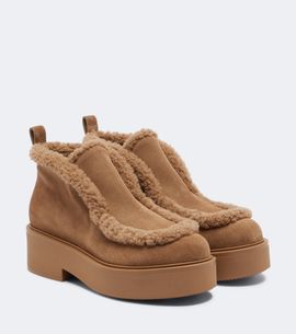 Gianvito Rossi Gianvito Rossi Yari shearling-lined suede ankle boots