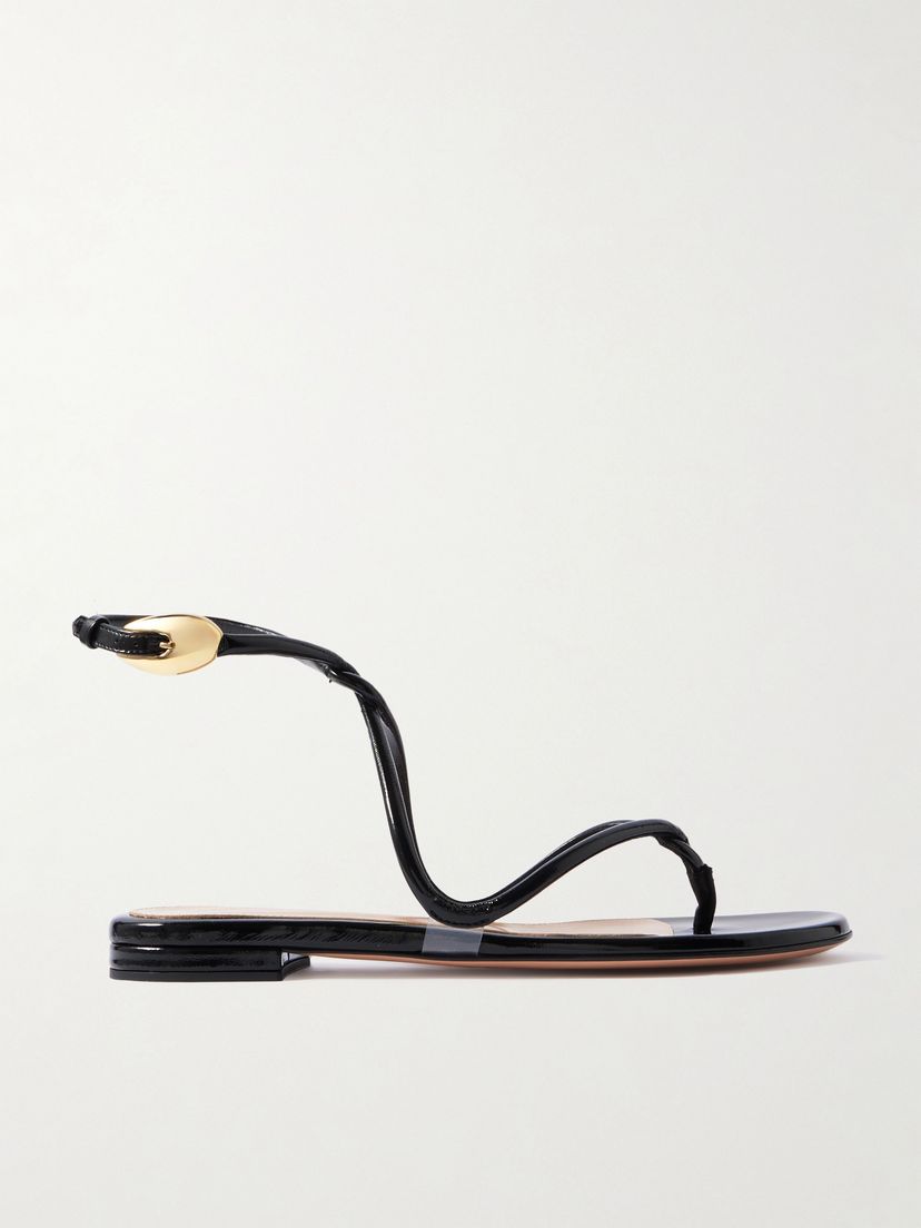 GIANVITO ROSSI Jungle Mamba patent-leather sandals