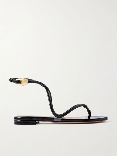 GIANVITO ROSSI Jungle Mamba patent-leather sandals