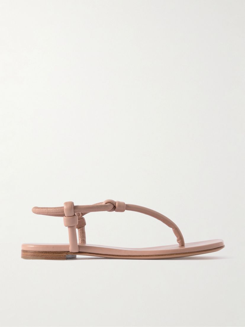 GIANVITO ROSSI Juno Thong knotted leather sandals