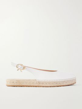 GIANVITO ROSSI Paz leather slingback espadrilles