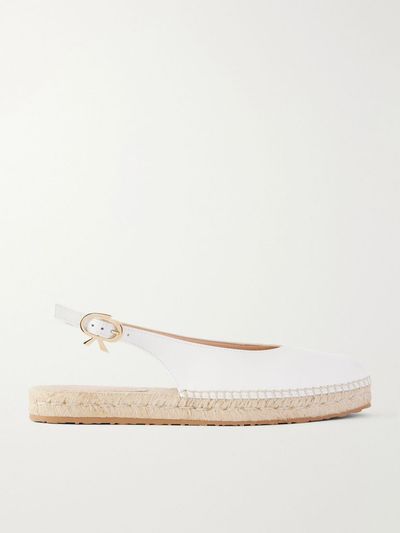 GIANVITO ROSSI Paz leather slingback espadrilles