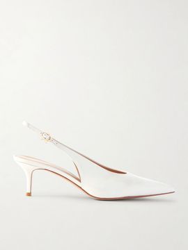 GIANVITO ROSSI Robbie 55 polished-leather slingback pumps