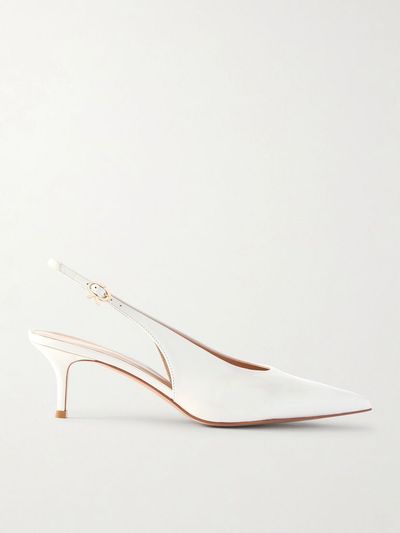 GIANVITO ROSSI Robbie 55 polished-leather slingback pumps