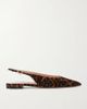 GIANVITO ROSSI Robbie animal-print suede slingback flats - 1