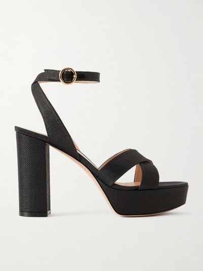 GIANVITO ROSSI Sabrina Haiti 70 raffia platform sandals