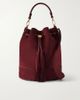 GIANVITO ROSSI Sienna tasseled suede drawstring bucket bag - 1