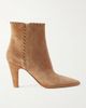 GIANVITO ROSSI Whipstitched leather-trimmed suede ankle boots - 1