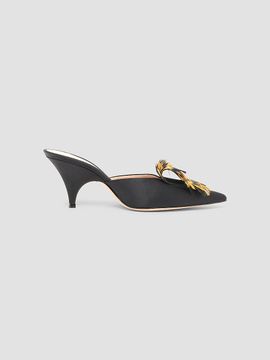 Gianvito Rossi Women's 70MM Crepe Satin Stretch Mules