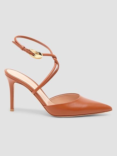 Gianvito Rossi Women's 85MM Ankle Wrap Leather Pumps