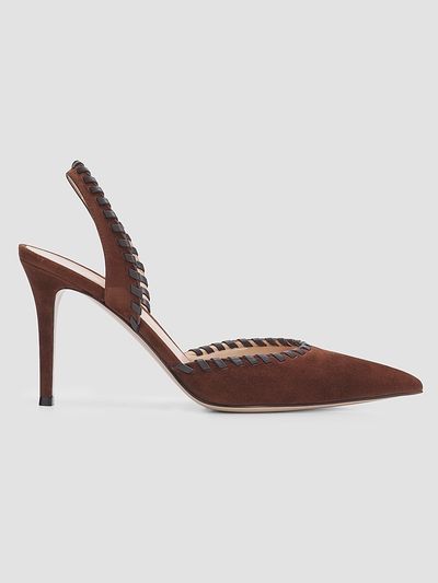 Gianvito Rossi Women's 85MM Suede Slingback Pumps