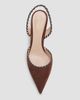 Gianvito Rossi Women's 85MM Suede Slingback Pumps - 5
