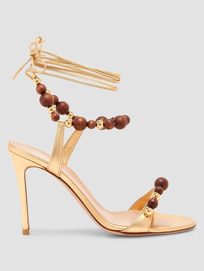 Gianvito Rossi Women's 95MM Beaded Leather Sandals