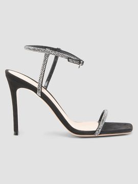 Gianvito Rossi Women's 95MM Crystal-Embellished Suede Sandals