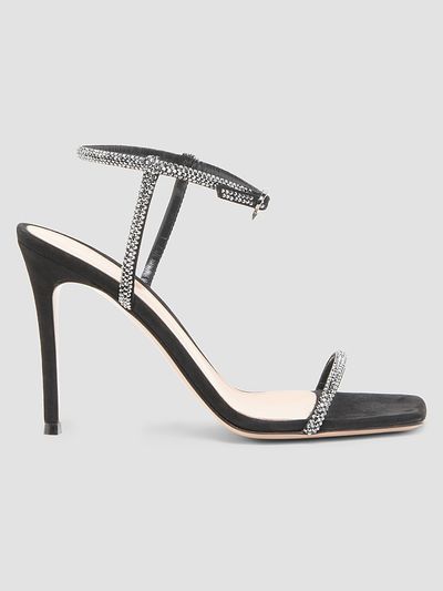 Gianvito Rossi Women's 95MM Crystal-Embellished Suede Sandals