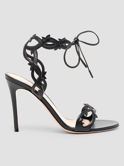 Gianvito Rossi Women's 95MM Laser-Cut Leather Stiletto Sandals