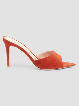 Gianvito Rossi Women's Elle 85MM Suede Mules