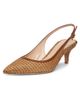 Gianvito Rossi Women's Marbella 55MM Raffia & Leather Pumps - 2