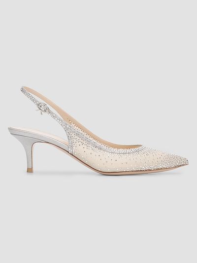 Gianvito Rossi Women's Regina 55MM Kitten Heel Slingback Pumps