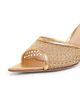 Gianvito Rossi Women's Sienna 70MM Metallic Silk & Leather Stiletto Mules - 5