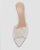 Gianvito Rossi Women's Yvonne 85MM Mesh Lace & Leather Mule Sandals - 4